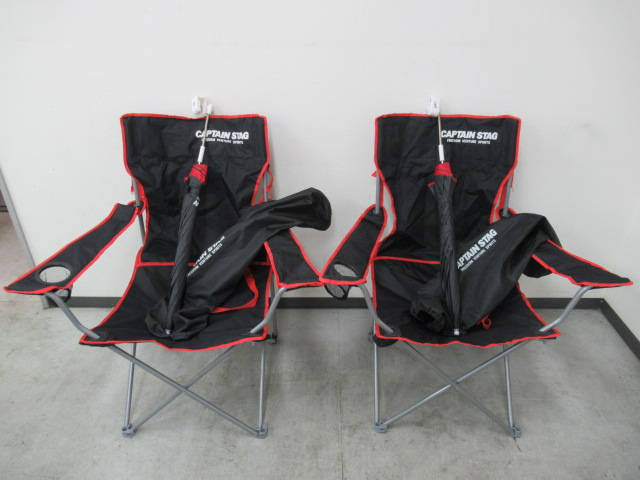 CAPTAIN STAG（キャプテンスタッグ） チェア・パラソルセット 2セット