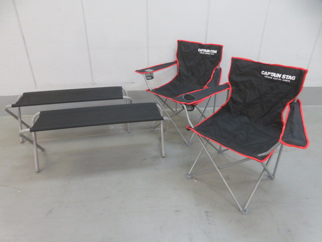 CAPTAIN STAG（キャプテンスタッグ） グラシアフォールディングベンチ×2脚 セット