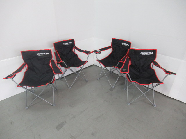 CAPTAIN STAG（キャプテンスタッグ） ジュール ラウンジチェア ブラック セット (2)