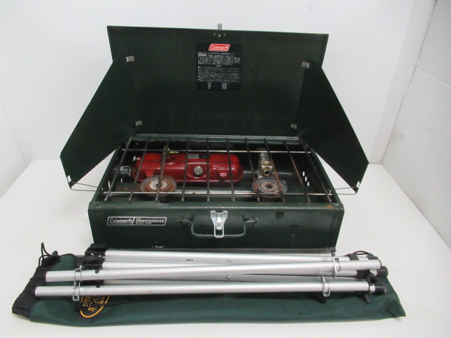 Coleman パワーハウス ツーバーナー 413H リミテッドモデル (美品) Coleman (コールマン) ガソリンツーバーナー 413H 03年2月製