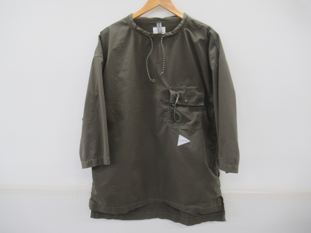 and wander（アンドワンダー） dry rip long pullover