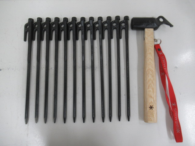 Snow Peak（スノーピーク） ソリッドステーク30×12本・ハンマーセット