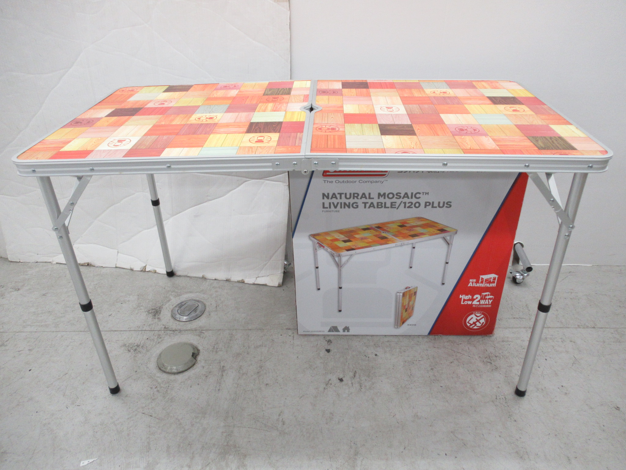 Coleman（コールマン） ナチュラルモザイクリビングテーブル/120プラス