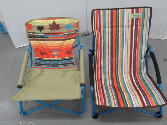 LOGOS（ロゴス） ナバホ・ストライプあぐらチェア・ポケットプラス セット