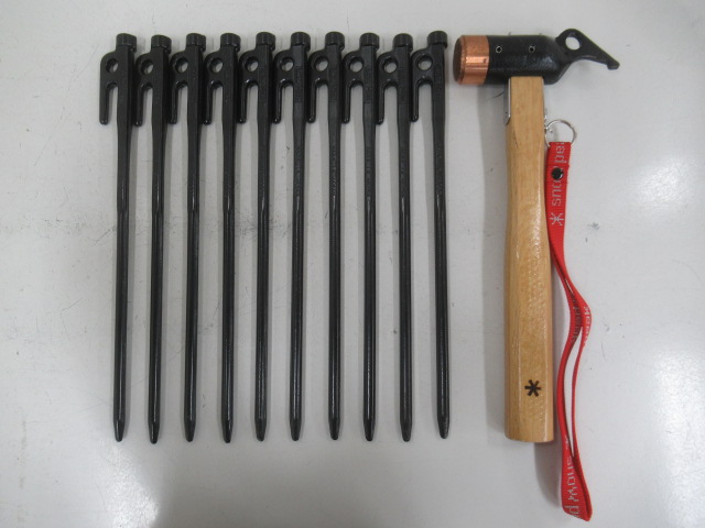 Snow Peak（スノーピーク） ソリッドステーク30×10本・ハンマーセット