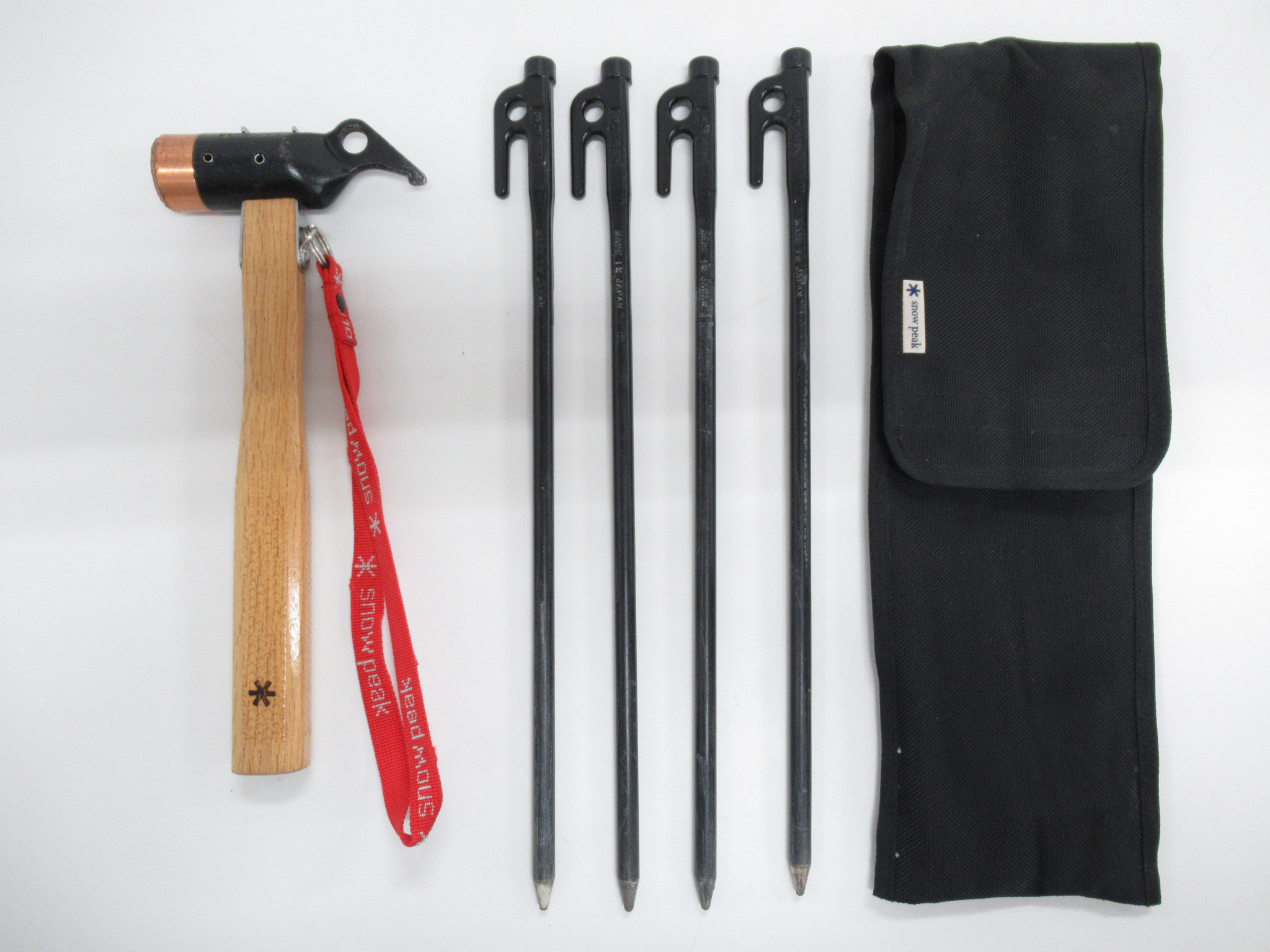 Snow Peak（スノーピーク） ソリッドステーク40 4本 ハンマー ケースセット