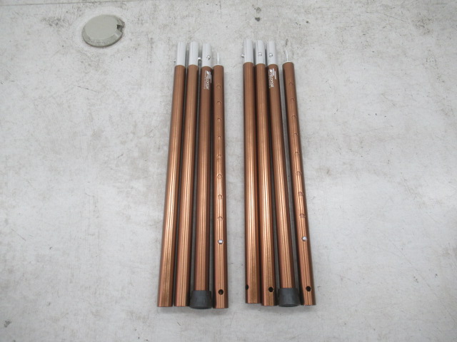 FIELDOOR（フィールドア） アルミテントポール280 ブラウン 2本セット