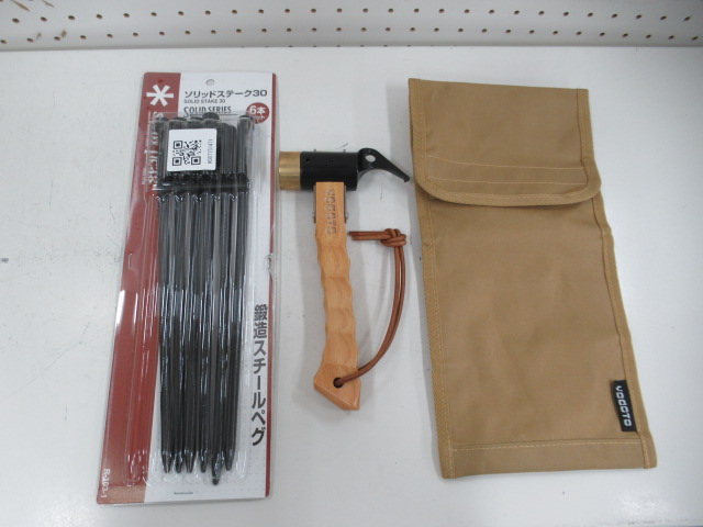 Snow Peak（スノーピーク） ソリッドステーク30×5本・ハンマーセット