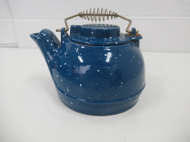 その他ブランド 青エナメルコーティングケトル