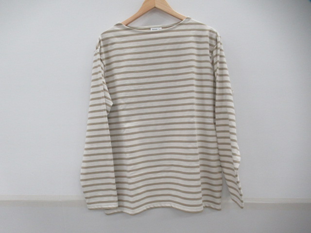 BRING（ブリング） DRYCOTTONY バスクシャツ Ecru×Beige