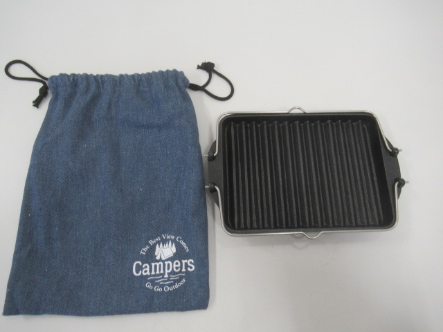 Belmont（ベルモント） グリルプレート黒舟(M)ステンレス取っ手