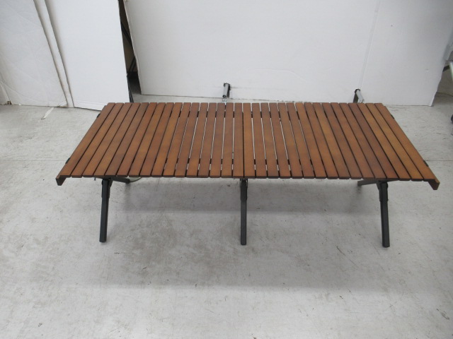 QUICKCAMP（クイックキャンプ） X脚 スリムウッドロールローテーブル 120×50cm