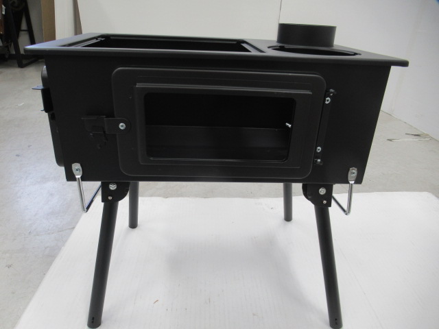 CAPTAIN STAG（キャプテンスタッグ） KAMADO（かまど）煙突ガラス窓付角型ストーブ