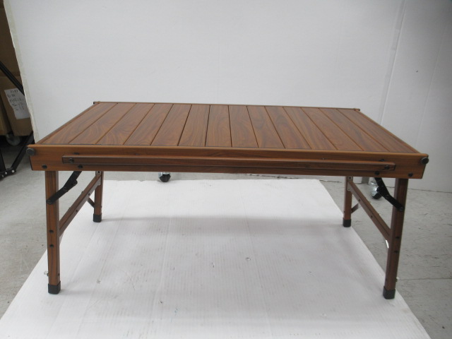 Onway（オンウェー） フォールディング アルミウッドローテーブル OW-8242