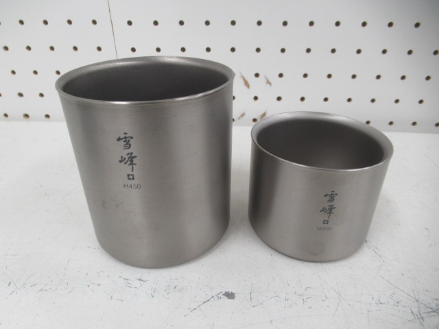 Snow Peak（スノーピーク） スタッキングマグ雪峰 M200 H450 セット チタン