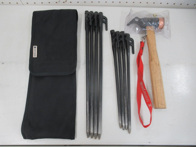 Snow Peak（スノーピーク） ペグハンマーPro.C ソリッドステーク8本 ケースセット