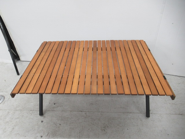 QUICKCAMP（クイックキャンプ） X脚 ウッドロールローテーブル 90×60cm