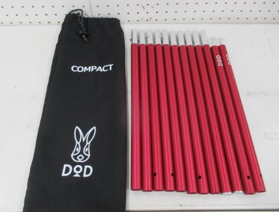 DOD（ディーオーディー） コンパクトタープポール レッド