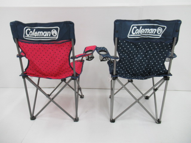 Coleman（コールマン）  リゾートチェア 2脚セット ネイビー・ピンクドット