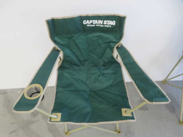 CAPTAIN STAG  CS ラウンジチェア グリーン ２脚セット CAPTAIN STAG CS ラウンジチェア グリーン 2脚セット
