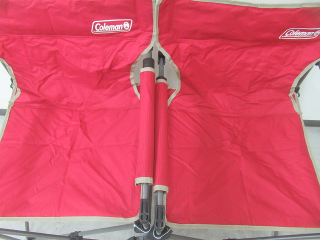 Coleman（コールマン）  カップホルダー付スリムチェア レッド 2脚セット