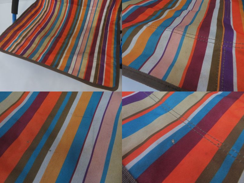 LOGOS（ロゴス）  ストライプあぐらチェア ポケットプラス×2脚セット