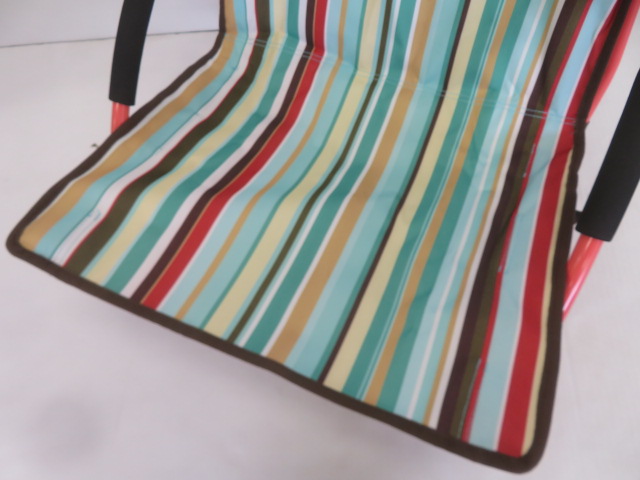 LOGOS（ロゴス）  ストライプ あぐらチェア ポケットプラス