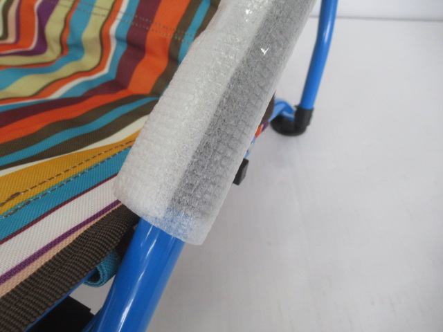 LOGOS（ロゴス）  ストライプ あぐらチェア ポケットプラス