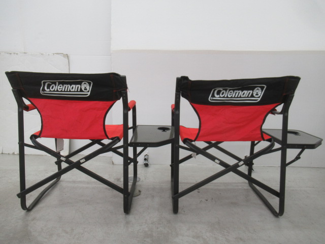 Coleman（コールマン）  サイドテーブル付きデッキチェア 2脚セット