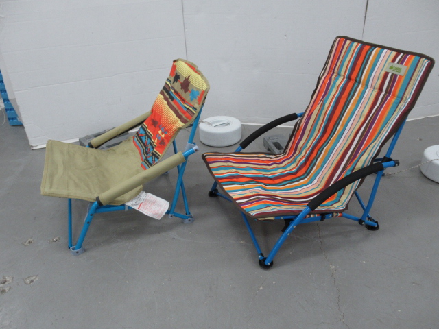 LOGOS（ロゴス）  ナバホ・ストライプあぐらチェア・ポケットプラス セット