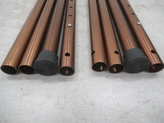 FIELDOOR(フィールドア) アルミテントポール280 ブラウン 2本セット