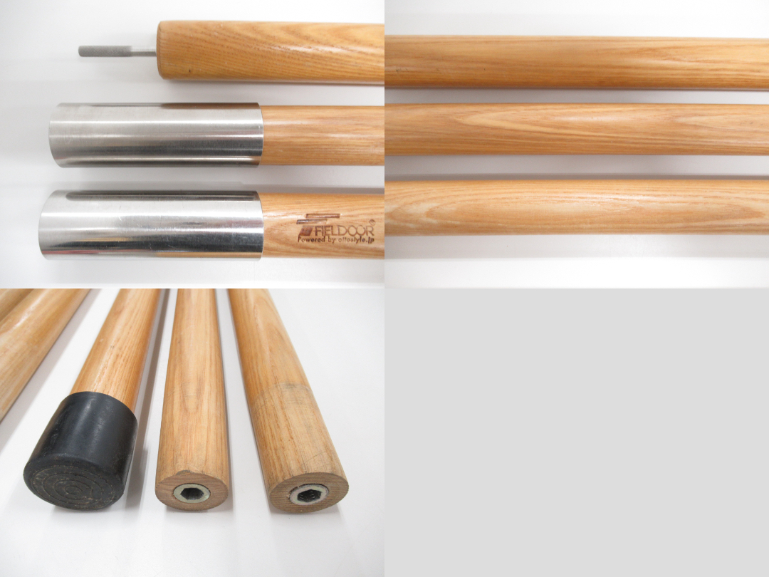 FIELDOOR(フィールドア) 木製テントポール 240 セット