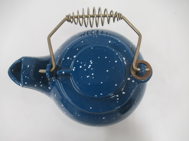 その他ブランド 青エナメルコーティングケトル