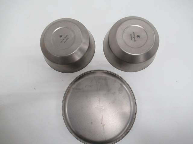 Snow Peak（スノーピーク）  チタンプレート・ボウル セット