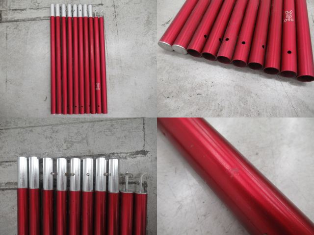 DOD（ディーオーディー）  ビッグタープポール レッド XP5-507R 2点セット