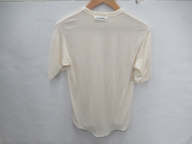 and wander(アンドワンダー) メリノウール ショートスリーブティー