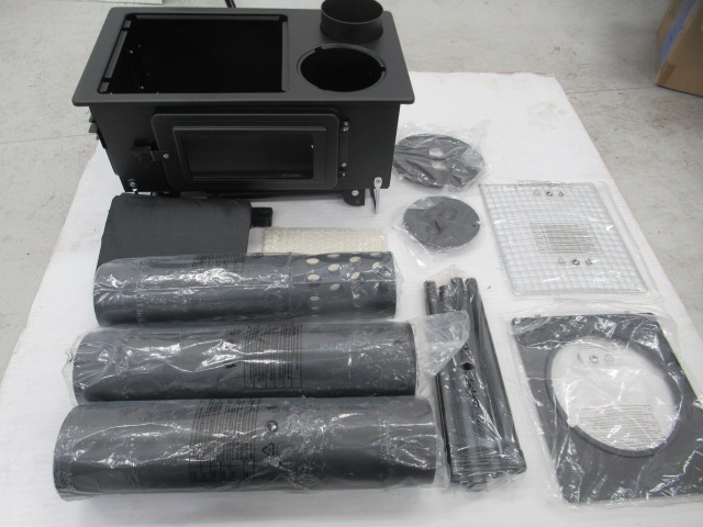 CAPTAIN STAG（キャプテンスタッグ）  KAMADO（かまど）煙突ガラス窓付角型ストーブ