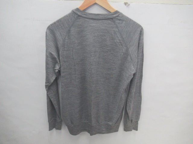 山と道  100% Merino Pullover Gray Marl