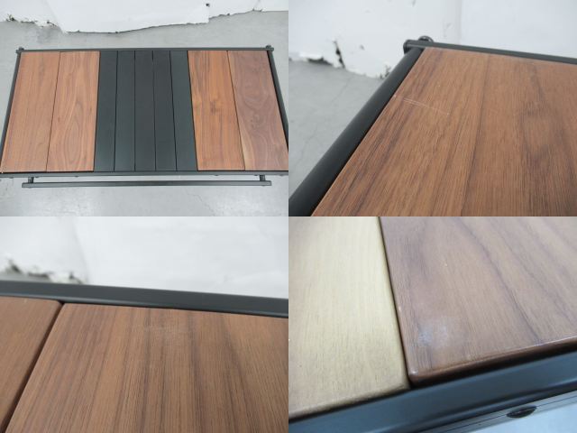 RATEL WORKS（ラーテルワークス）  ウッドパネルテーブル ブラック ウォルナット