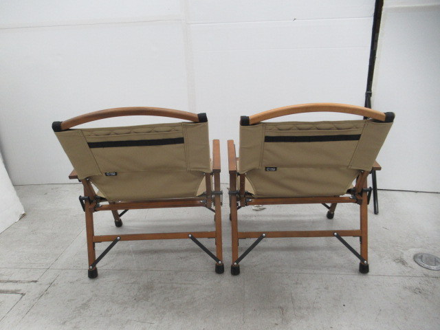 QUICKCAMP（クイックキャンプ）  1人掛け ウッドローチェア 2脚セット