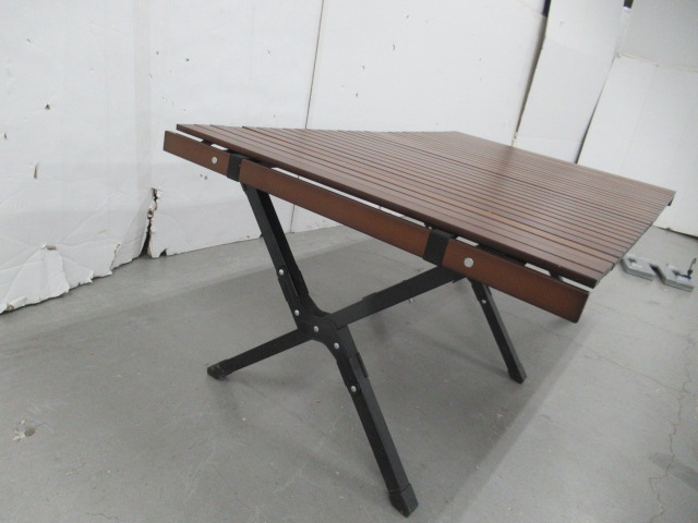 FIELDOOR（フィールドア）  ウッドロールトップテーブル 120cm ダークブラウン