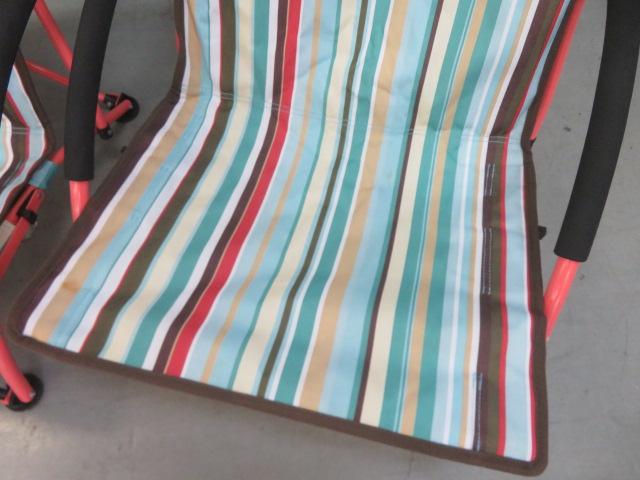 LOGOS（ロゴス）  ストライプ あぐらチェア ポケットプラス×2脚