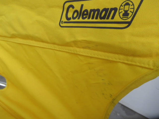 Coleman（コールマン）  サイドテーブル付キャプテンチェア イエロー 170-7634
