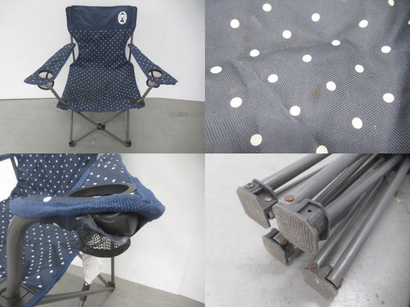 Coleman（コールマン）  リゾートチェア ネイビードット 3脚セット