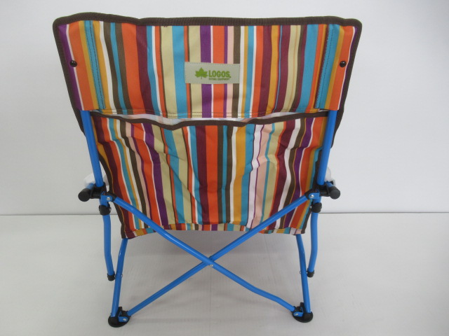 LOGOS（ロゴス）  ストライプ あぐらチェア ポケットプラス