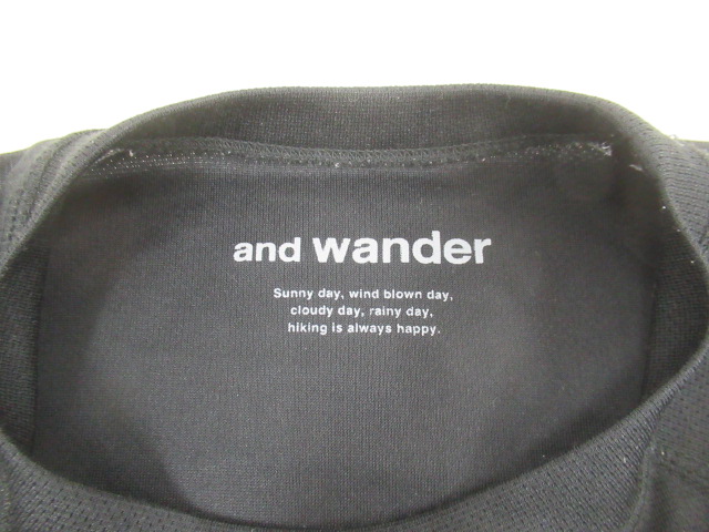 and wander（アンドワンダー）  ドライジャージーラグランショートスリーブ T