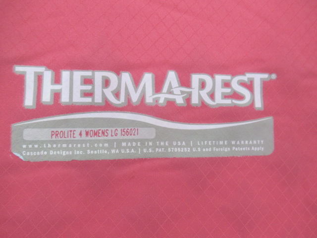 THERMAREST（サーマレスト）  PRO 4 WOMENS LG(スタッフサックセット)