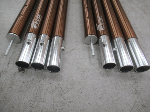 FIELDOOR(フィールドア) アルミテントポール280 ブラウン 2本セット