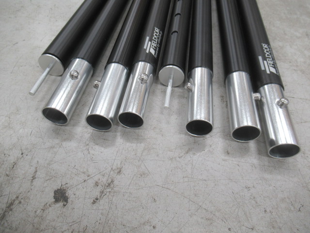 FIELDOOR(フィールドア) アルミテントポール 280 2本 ケースセット