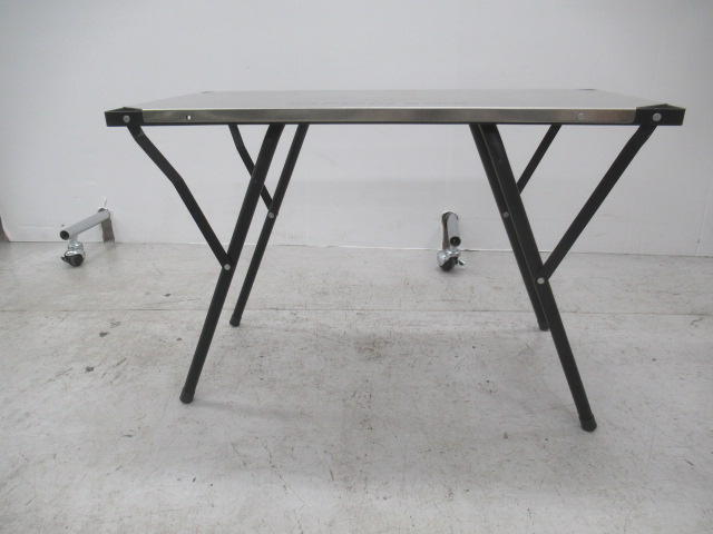 CAPTAIN STAG（キャプテンスタッグ）  2way ステンレスサイドテーブル アイアンラックセット